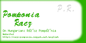 pomponia racz business card